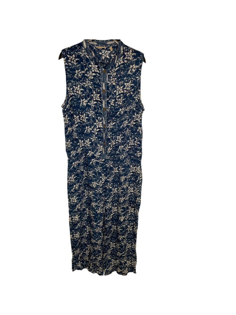 Soft Surroundings Floral Rayon Wide Leg Jumpsuit Sz 1X Tropical Resort Vacation